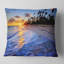 Blue Waves Along the Shore - Sea & Shore Printed Pillow-29599038-29599042