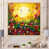 Toile avec cadre flottant beige