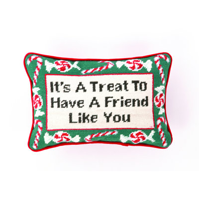 Needlepoint Wool Throw Pillow