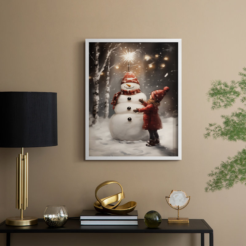 Art des Fêtes de Noël - Série 2 - CECXLVI, reproduction encadrée - bois massif, H 21 po x l 17 po, Blanc
