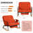 Big And Tall Upholstered Rocking Chair With Metal Frame ，Corduroy Upholstered Glider Rocker with Retractable Footrest and Wood Sled Base-1095227719