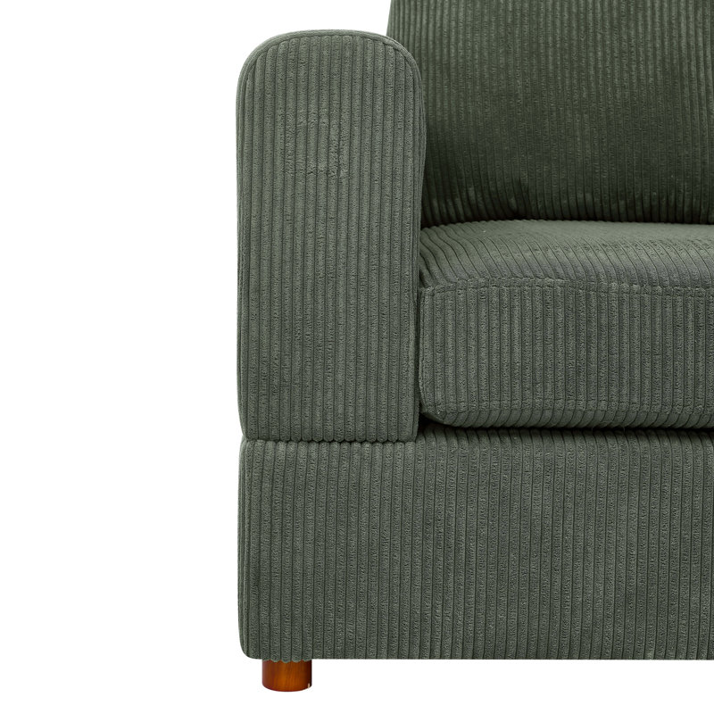 Wade Logan Belandina 6-Piece Corduroy Sectional Sofa