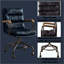 Chaise de bureau en cuir fleur-658958840