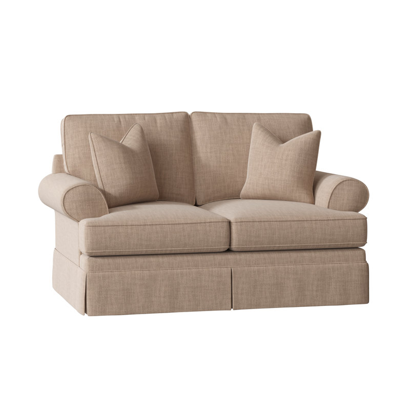 Atterbury 68" Flared Arm Loveseat, Conversation Linen Basketweave