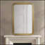 Élégant miroir mural rectangulaire à cannelures arrondies, une pièce de décoration superbe et fonctionnelle pour tout espace.