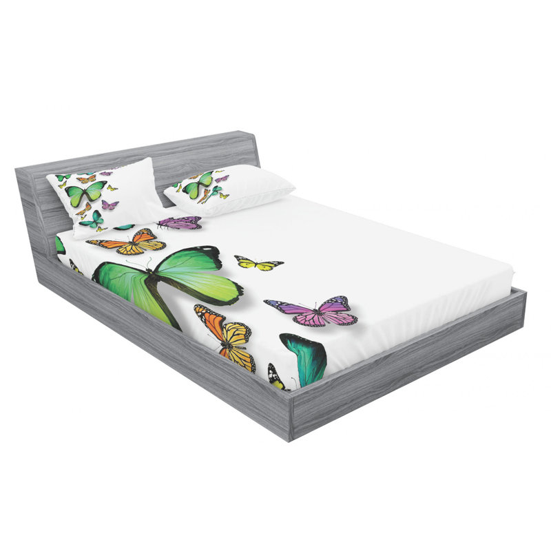 Microfiber Sheet Set, Queen Sheet Set + Fitted Sheet + 2 Pillowcases