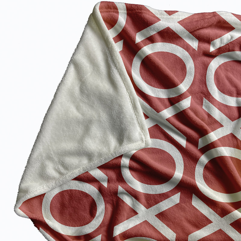 Billiot Geometric Blanket, W152 x L203cm, Sea Pink
