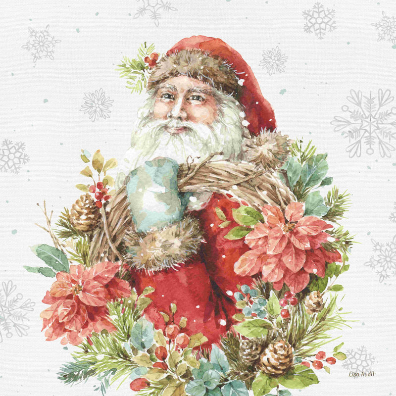«Our Christmas Story III» par Lisa Audit - peinture sur toile tendue, H 12 po x l 12 po