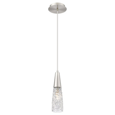Amherst Brook - mini-luminaire suspendu à cordon de 3 po - ampoule non incluse - abat-jour transparent