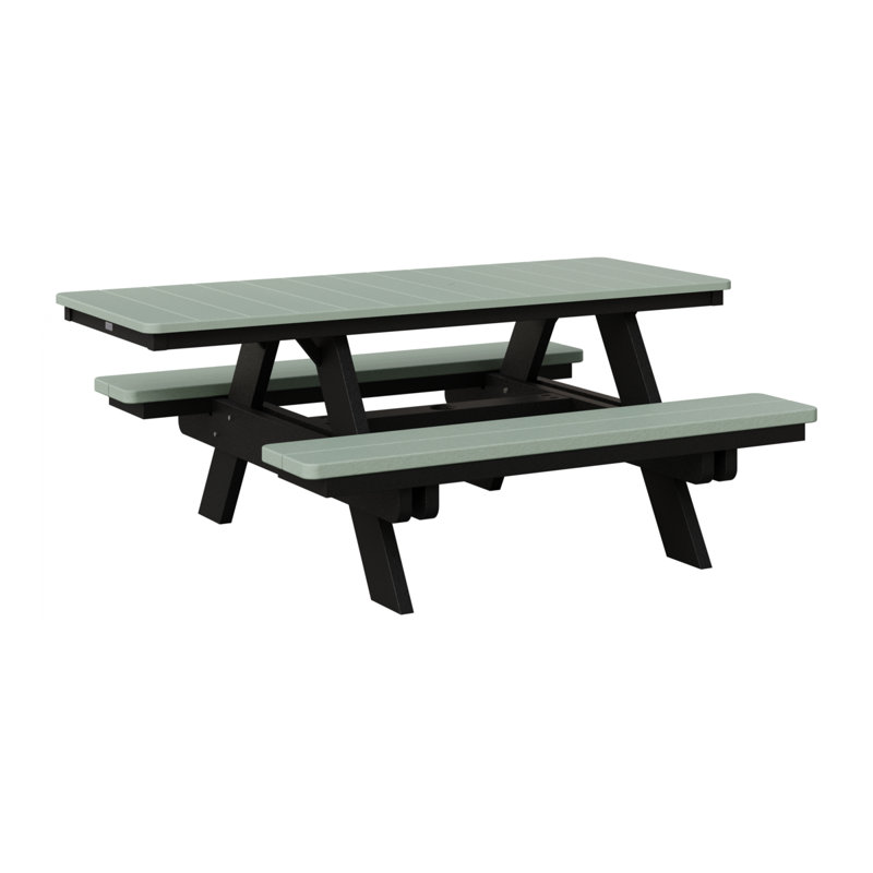 Ada Outdoor Conversation Set, Seafoam Top/Black Base