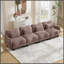 Canapé surdimensionné 4 places en chenille avec soutien lombaire, 4 coussins lombaires raffinés, design ergonomique incurvé, canapé modulaire facile à monter pour salon ou bureau, vert-618239228