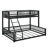 Floor-Mounted Bunk Bed Frame With Ladder, Safety Guardrails And Easy Assembly-975079714-975079715