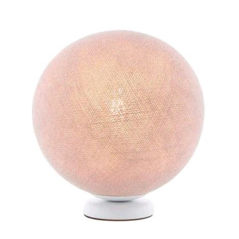 Lampe de table, Rose pâle, H 9,84 po x l 9,84 po x P 9,84 po