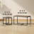 Nesting Coffee Table Set of 3, End Tables for Living Room, Brown