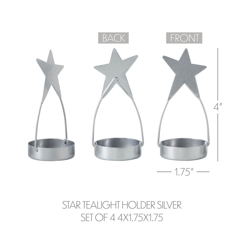 Ensemble de 4 bougies chauffe-plat Festive Finds, Argent argent