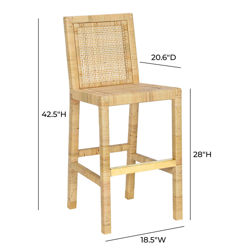 Amara Cream Linen Dining Stool, Bar Stool (28” Seat Height)