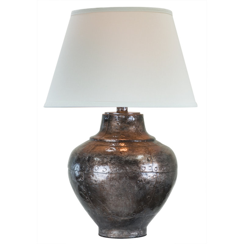 Janis Resin Table Lamp, Copper Steel