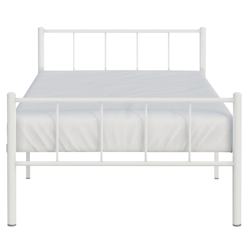 Austin Metal Twin Bed, White