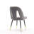 Modern Contemporary Velvet Upholstered Dining Chair with Nailheads and Gold Tipped Metal Legs, Set of 2, Perfect for Elegant Dining Rooms and Comfortable Seating-1821631051