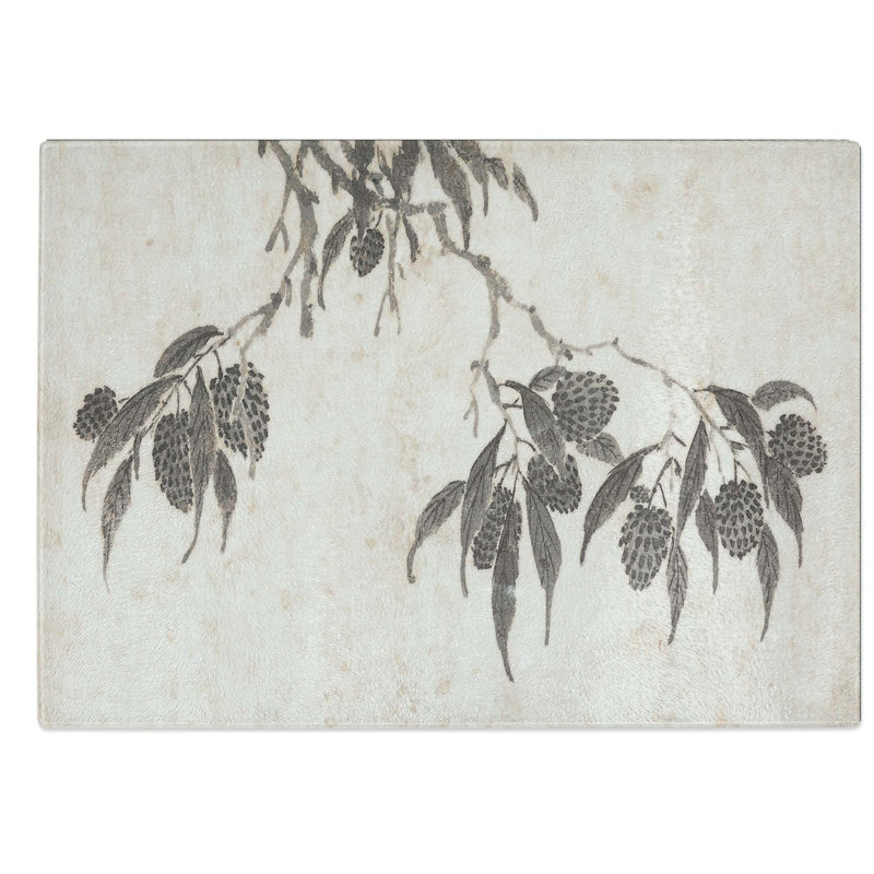 Glass Fruit Tree Branch by Shen Zhou Chopping Board, 28.5 cm W x 20 cm L