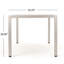 Ensemble repas pour 6 personnes en aluminium et osier avec table rectangulaire Caggiano