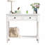 Console en bois avec 2 tiroirs et tablette inférieure