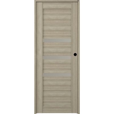 Porte standard préfinie en bois manufacturé et en verre Rita DIY-FRIENDLY