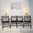 Furniture Slatted Wood Folding Special Event Chair, Black, Set Of 4