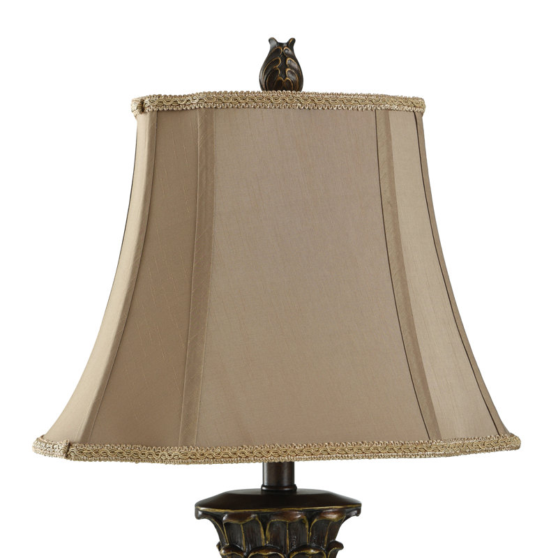 Lampe de table 30 po Fullilove, Bleu / bronze, Brun clair