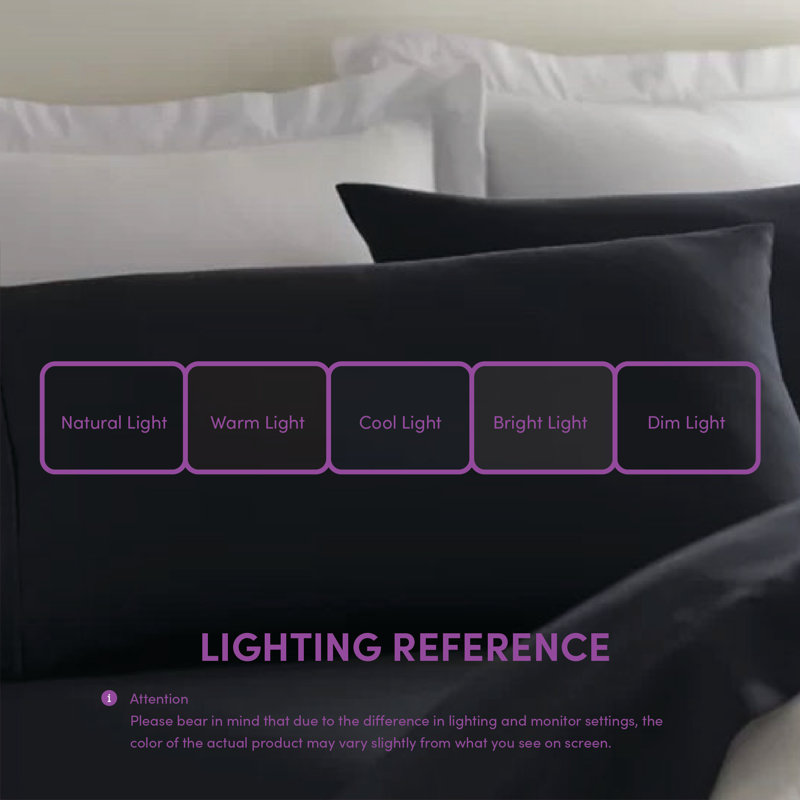 Taie d'oreiller en microfibre douce - Basics by Wayfair ™, Standard, Noir