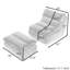 Fauteuil à billes ergonomique avec repose-pieds-1216430906