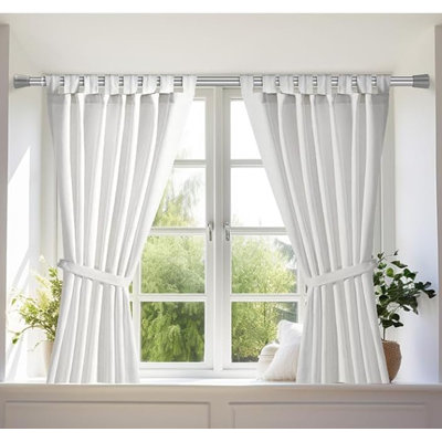 Shower Curtain Rail Extendable Curtain Poles 70-130 Cm Tension Rods ,No Drilling Spring Rod