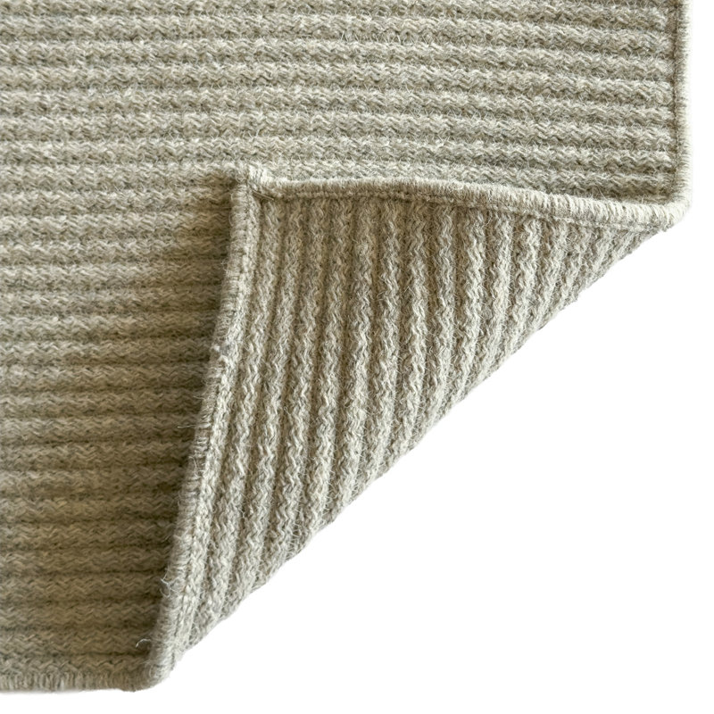 Tapis d'intérieur réversible en laine tressée Bristol, Grey, Rectangle 5' x 8'