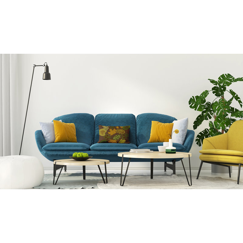 Coussin décoratif Fall Leaves, Brun