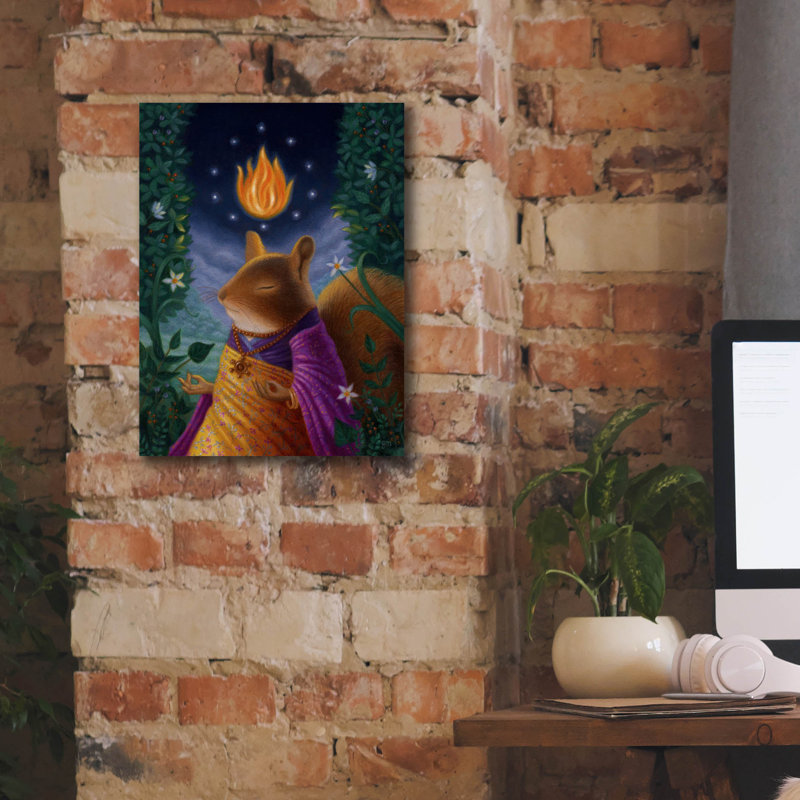 "The Mystic" par Gina Matarazzo, art mural sur toile, H 16 po x l 12 po x P 0,75 po
