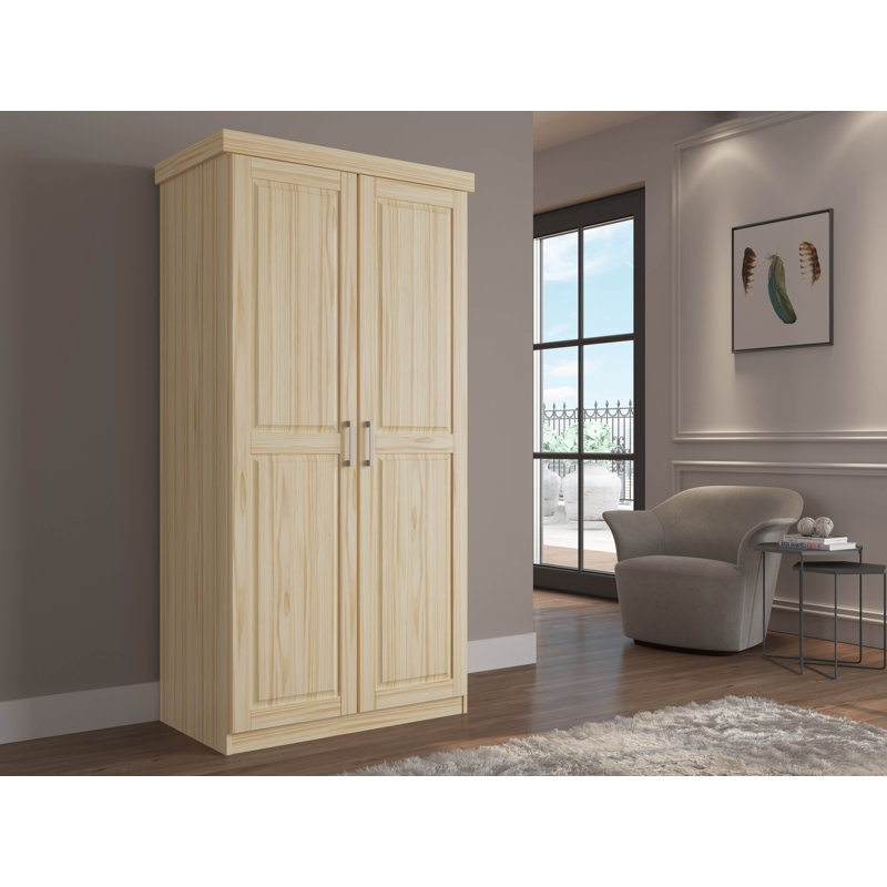 Hakon 2 Door Wardrobe, Natural Brown