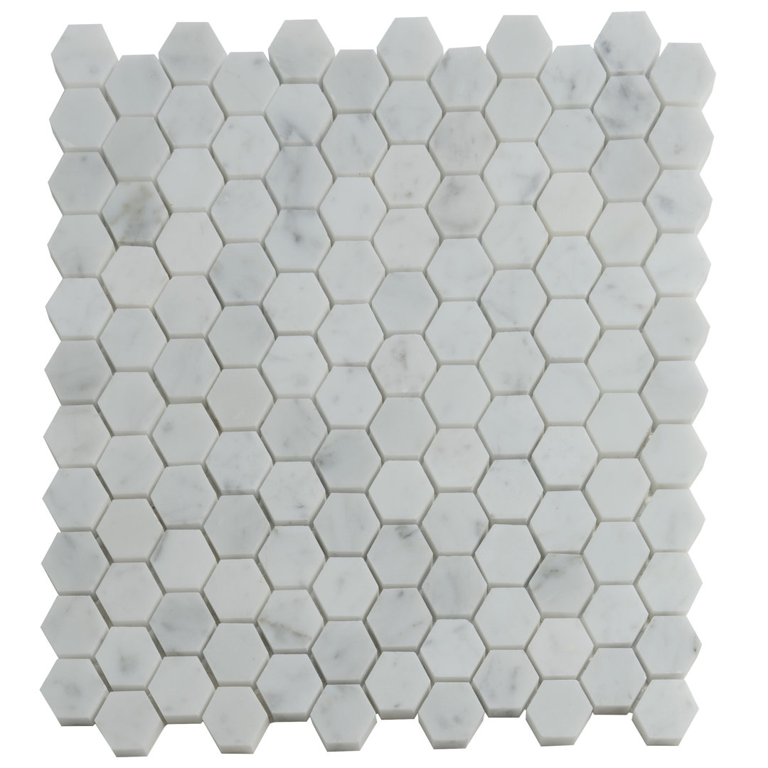 11.2" x 12" Marble Honeycomb Mosaic Wall & Floor Tile Apollo Tile