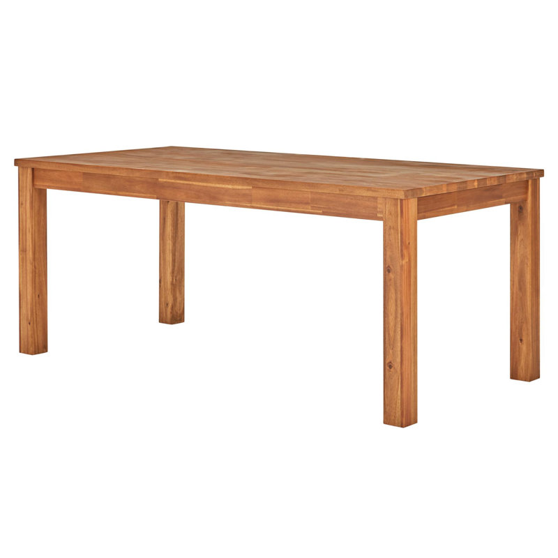 Damascus Acacia Solid Wood Dining Table, 30" H x 35" W x 71" L, Amber