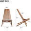 Chaise pliante en bois massif naturel - Conception ergonomique, idéale pour se détendre à l'intérieur ou à l'extérieur à toutes fins ergonomiques, élégantes et confortables