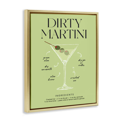 Cadre flottant vert Dirty Martini