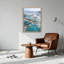 Toile blanche avec piscine turquoise et eau turquoise-133461241