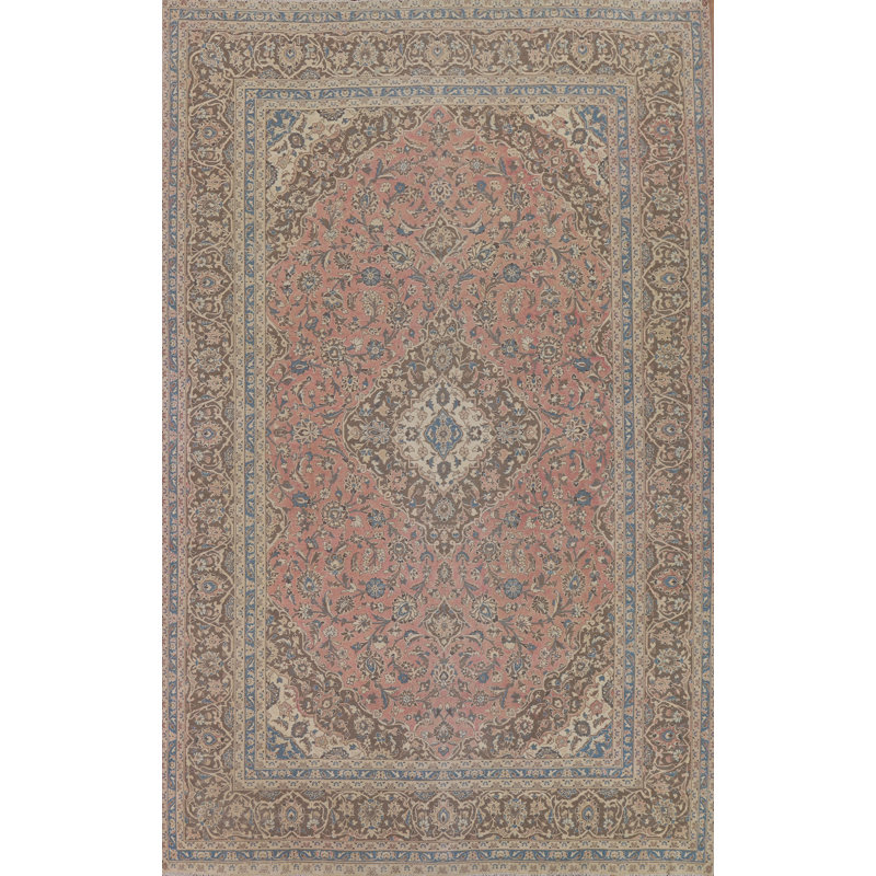 Tapis floral rose 10 x 13