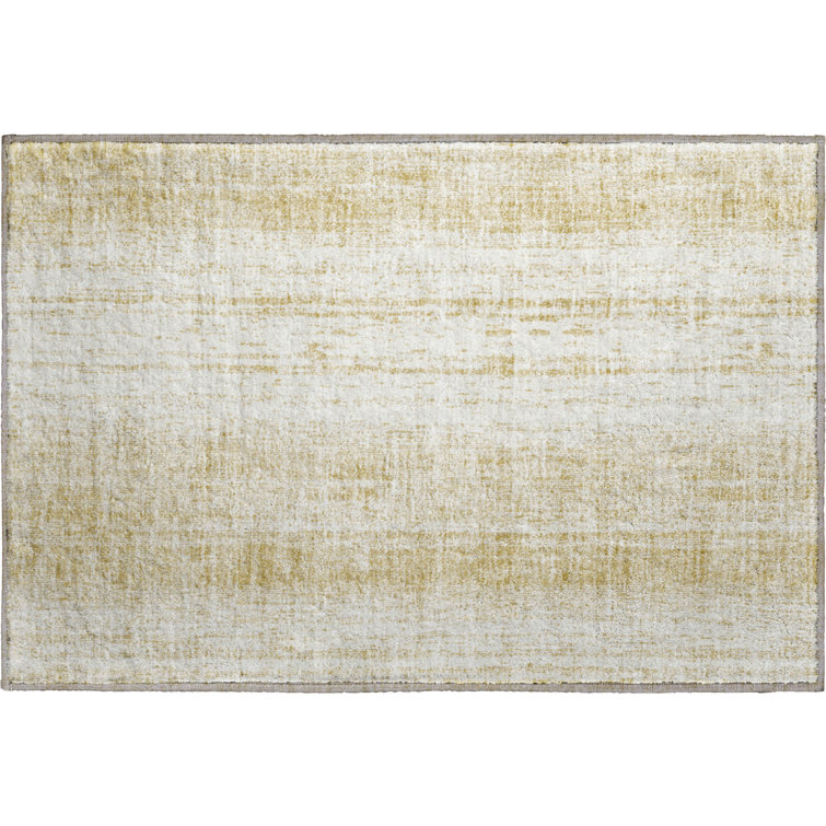 Premium Machine Washable Prisco Gold Rug