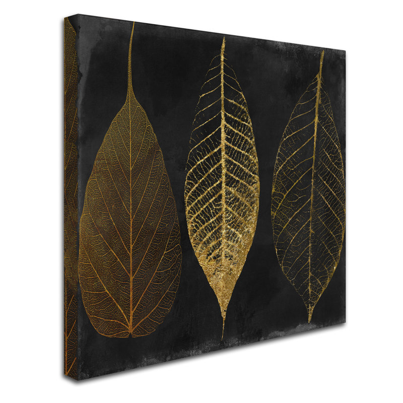 «Jadaya Fallen Gold I» par Color Bakery, reproduction d'art sur toile tendue, H 35 po x l 35 po x P 2 po
