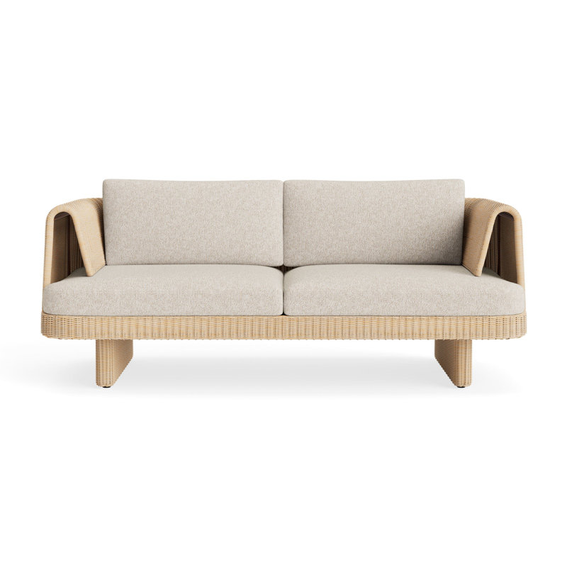 Loophole Outdoor 2 Seat Loveseat, Sunbrella Stucco