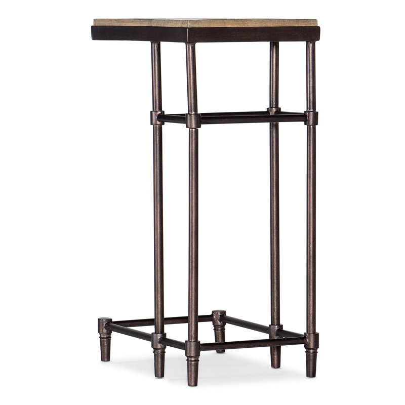 St. Armand Chairside Table, Light Brown/Bronze