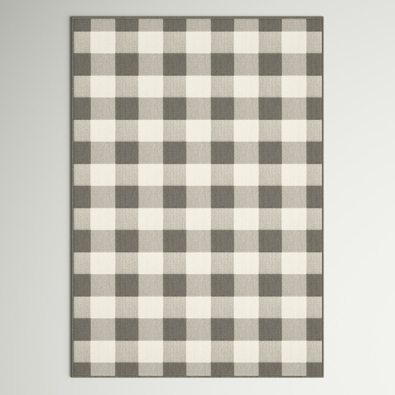 Lyle Plaid Indoor / Outdoor Rug, Rectangle 8'6" x 13'