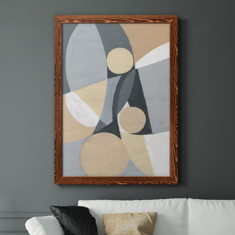 Millenium I - Peinture sur toile encadrée, H 37,5 po x l 27,5 po x P 1,5 po, Toile avec cadre érable