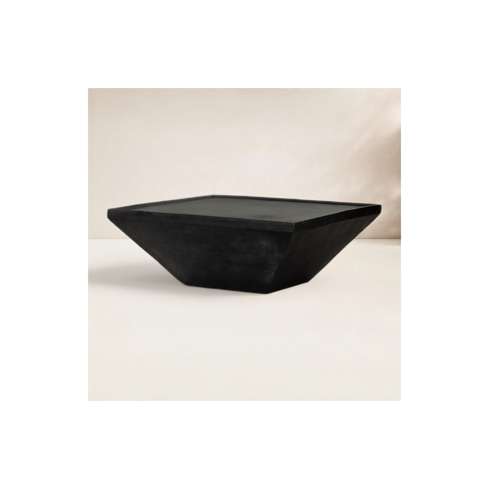 42'' Aluminum Outdoor Coffee Table, Matte Black