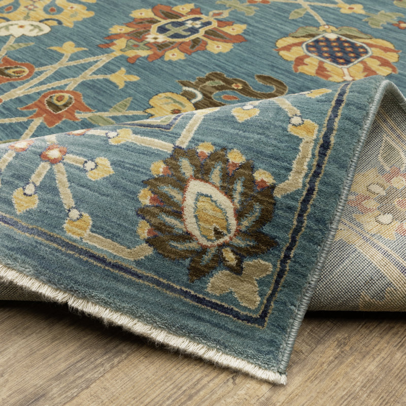 Floral Indoor Rug, Rectangle 9'10" x 12'10"